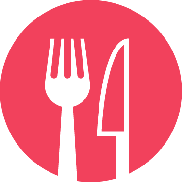 Feeding San Diego Feed icon showing knife and fork on plate