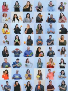 A grid of photos featuring Feeding San Diego Staff