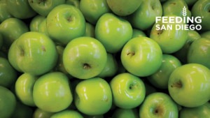 Zoom background of apples
