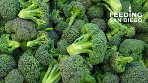 Zoom background of broccoli