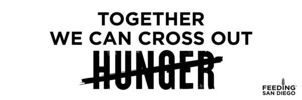 Twitter Banner which reads "Together We Can Cross Out Hunger"