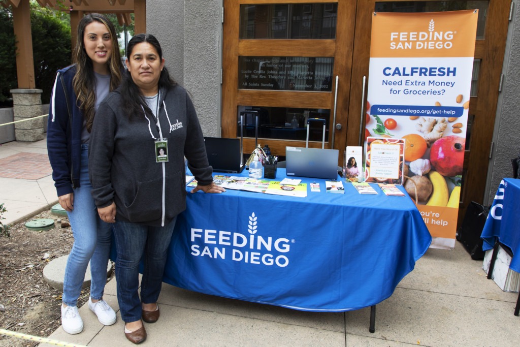 Feeding San Diego CalFresh Booth at Third Avenue Charitable Organization in San Diego on October 22, 2021.