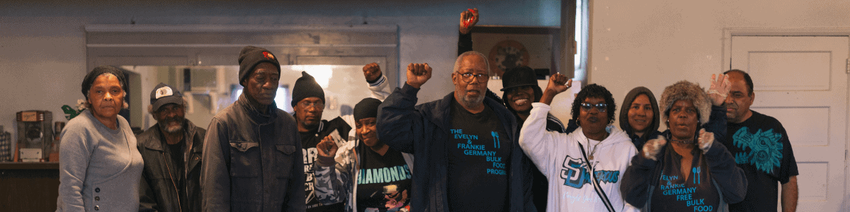 Volunteers from the San Diego Original Black Panther Party