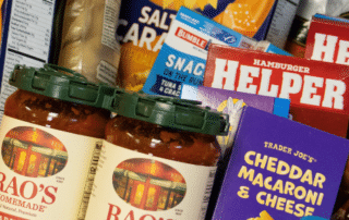 Food collected from a food drive in San Diego