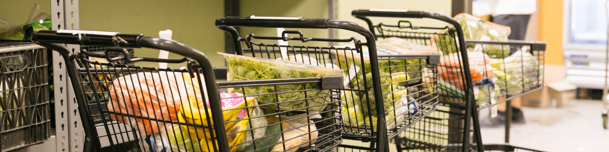 Carts full of food